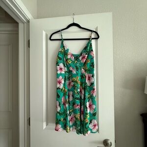 Express Green Floral Dress